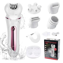 Load image into Gallery viewer, 5 in 1 Hair Removal Epilator Electric Shaver for Women Rechargeable Body Massager Razor Bikini Beard Trimmer Foot Grinder