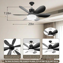 Load image into Gallery viewer, 30W Ceiling Fan Light E27 with Remote LED Dimming Function Suitable for Living Room Study and Home Use 85-265V