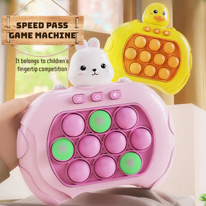 Pop Fidget Game Quick Push Bubble Game Handle Toy Anti-Stress Toys with LED Game Machine Relieve Stress Toys for Boys Girls Gift