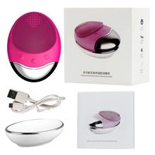 Load image into Gallery viewer, Electric Face Cleaner Sonic Silicond Facial Cleansing Brush Electric Ultrasonic Vibrating Face Massager Mini Pore Deep Cleaning