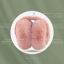 Load image into Gallery viewer, Soft Plush Ear Warmer Winter Warm Earmuffs Solid Color  Ear Cover Outdoor Cold Protection Ear-Muffs Folding Earflap Fashion