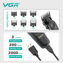 Load image into Gallery viewer, high-end professional hair clipper with metal leather body, hair trimmer with 7000 RPM oil head carving and push cutt