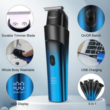 Load image into Gallery viewer, All-In-One Grooming Kit for Men Rechargeable Hair &amp; Beard Trimmer Electric Shaver Waterproof Nose Ear &amp; Eyebrow Trimmer