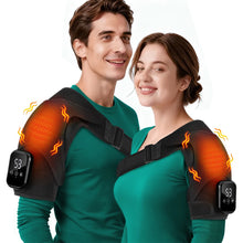 Load image into Gallery viewer, Electric Heated Vibration Shoulder Massage Pad Heating Massager for Shoulder Hot Compress Thermal Joint Brace Muscle Relaxation