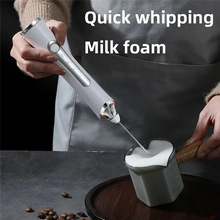 Load image into Gallery viewer, USB Electric Milk Frother Coffee Maker Blender Kitchen Mini Wireless Egg Beater Huang Cream Mixer