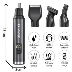 Electric Beard Trimer Rechargeable Nose Ear Hair Trimmer For Men Grooming Kit Electric Eyebrow Beard Trimer Nose Ears Trimmer