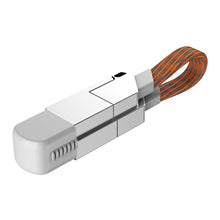 Load image into Gallery viewer, Zinc Alloy 4-in-1 Portable Keychain Charging Cable 60W PD Fast Charge Data Cable Adapter for iPhone TypeC Android