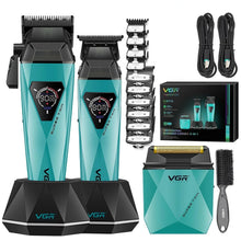 Load image into Gallery viewer, Hair Trimmer Professional Hair Cutting Machine Electric Beard Trimmer Cordless Clipper Barber Combo Trimmer for Men