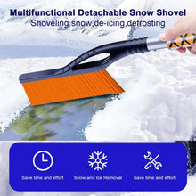 Load image into Gallery viewer, Car Snow Brush Ice Scraper Detachable Long Handle Sponge Grip Nylon Bristles Auto Windshield Snow Removal Broom Ice Shovel Tool