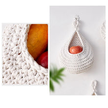 Load image into Gallery viewer, Wall Hanging Fruit Baskets For Kitchen 3 Pack Woven Produce Holder Vegetable Hanging Basket