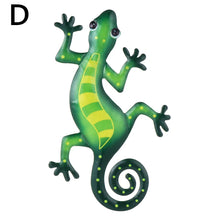 Load image into Gallery viewer, Metal Gecko Wall Decor Art Craft Inspirational Sculpture Hang Indoor Outdoor Home Garden Bedroom Office Landscape Decoration