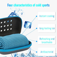 Load image into Gallery viewer, Quick Drying Cooling Towel Soft Breathable Chilly Sweat Absorption Cold Towel with Storage Box Sports Running Yoga Gym Club