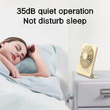 Load image into Gallery viewer, Small Desk Fan 2000mAh USB Rechargeable Cooling Fan 3 Speed Cool Wind Blower Portable Air Circulation Ventilador for Home Office