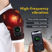 Load image into Gallery viewer, Heating Shoulder Massager Vibration Electric App Control Massage Pads Muscle Fatigue Relax Belt Temperature Shoulder Steamer Pad