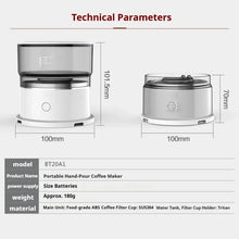 Load image into Gallery viewer, Electric Coffee Maker Portable Mini Coffee Machine 304 Stainless Steel Hand Rushing Coffee Pot for Travel Portable Home Brew Pot