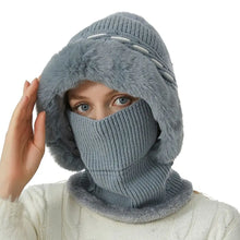 Load image into Gallery viewer, Warmer Knitted Hat Casual Winter Plush Ears Protection Cap Multipurpose Beanie Cap Outdoor
