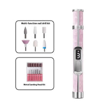 Load image into Gallery viewer, Low Noise Electric Nail Drill Multiple Gears 4 Gears Adjustable Nail Polishing Machine Rechargeable Nails Sander File Set