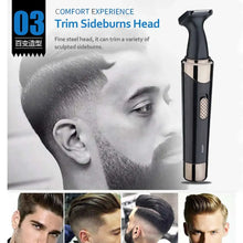 Load image into Gallery viewer, 4-in-1 Multi-function Hair Trimmer Electric Hair Clipper Rechargeable Haircut Waterproof Wireless Shaver Beard Nose Ear