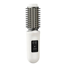 Load image into Gallery viewer, Cordless Hair Curling Iron Brush USB Rechargeable Travel Heated Round Brush 3-in-1 Electric Hair Curling Wand Styling Tools