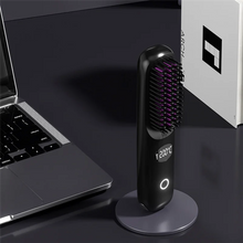 Load image into Gallery viewer, Cordless Heated Hot Brush 3 Temp Settings 160-200°C Heat Brush LCD Display Electric Hot Comb For Smooth
