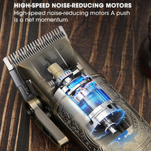 Load image into Gallery viewer, 8500 RPM Professional Hair Clipper Electric Shaver Hair Trimmer Kit for Men Rechargeable Cordless Haircut Machine
