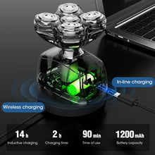 Load image into Gallery viewer, Graffiti Men's Electric Shaver Magnetic Head Bald Hair Clipper Wireless Charging Men's Razor