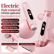 Load image into Gallery viewer, Protable 2 IN 1 Dual-Head Full-Body Hair Trimmer For Men And Women Waterproof And Safe Easy To Use Cordless