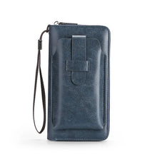 Load image into Gallery viewer, Cowhide Long Wallets Fashion Large Capacity Soft Leather Coin Purse Multifunction Zipper Phone Clutch Bag Male Men