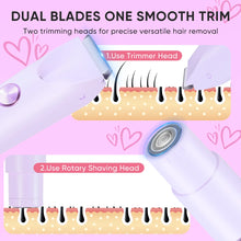 Load image into Gallery viewer, Dual-head 2-in-1 Electric Hair Remover Women's Private Area Trimmer Multi-functional Home Use Display Water-washable