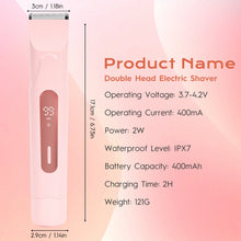 Load image into Gallery viewer, LCD Screen Hair Removal Device: Dual Waterproof Heads, Full Body Pain-Free Trimming for Women