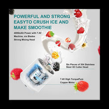 Load image into Gallery viewer, Portable Blender USB Rechargeable Smoothie on the Go Blender Cup Personal Size Blender for Shakes and Smoothies