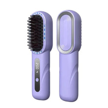 Load image into Gallery viewer, New Wireless Hair Straightener Shrink Design Type-C Straight Hair Comb 4 Temp Settings LCD Display Straightening Comb