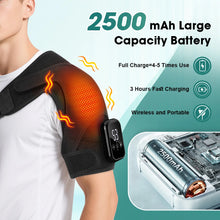 Load image into Gallery viewer, Electric Heated Vibration Shoulder Massage Pad Heating Massager for Shoulder Hot Compress Thermal Joint Brace Muscle Relaxation