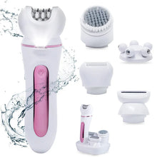 Load image into Gallery viewer, 5 in 1 Hair Removal Epilator Electric Shaver for Women Rechargeable Body Massager Razor Bikini Beard Trimmer Foot Grinder
