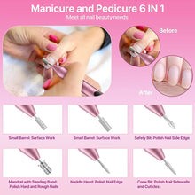 Load image into Gallery viewer, Cordless Electric Nail Drill Machine for Acrylic Nails Gel Polish Remove Manicure Pedicure Nail File Tools Salon Nail Equipment