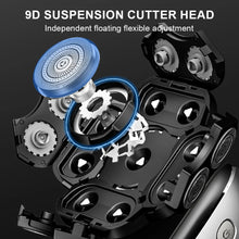 Load image into Gallery viewer, 6In1 Men's Bald Head Electric Shaver 9 Blades Floating Heads Beard Nose Ear Hair Trimmer Clipper Facial Brush Rechargeable Razor