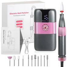 Load image into Gallery viewer, Professional Nail Drill Machine Kit 15000RPM Cordless Rechargeable Electric Nail File for Pedicure &amp; Gel Nail Art