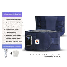 Load image into Gallery viewer, Wireless Heating Vibration Massage Belt Steel Plate Support Lumbar Pain Relief Warmer Full-Body Relaxation Device