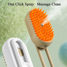 Load image into Gallery viewer, Steamy Cat Brush 3 in 1 Electric Anti-splashing Cat Brush with Steam Spray for Massage Pet Grooming Comb Hair Removal Combs