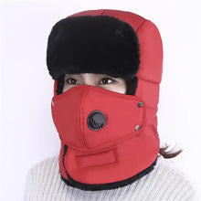 Load image into Gallery viewer, Fashion Trooper Hat Unisex Winter Trapper Cap Ear Flap Hat With Mouth Cover Fur Snow Caps Warm Flaps Ski Hat New Bomber Hats