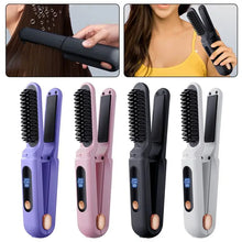 Load image into Gallery viewer, Hair Straightening Comb 2 In 1 Digital 3 Temperature Adjustable Hair Flat Iron For Women Female