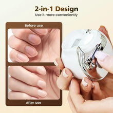 Load image into Gallery viewer, Adjustable Electric Nail Clipper Rechargeable with LED Light Electric Toe Nail Clipper Trimming and Polishing 3-Speed Adjustment