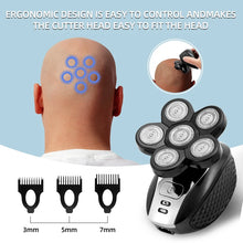 Load image into Gallery viewer, Electric Shaver For Men Wet Dry Head Electric Razor Beard Hair Trimmer Rechargeable Bald Shaving Machine 5 in 1 Grooming kits
