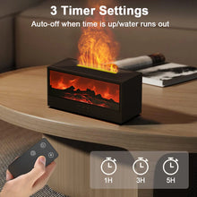 Load image into Gallery viewer, Fireplace Humidifier Flame Aroma Diffuser Fire Humidifier Essential Oil Diffuser Fragrance Diffuser for Room Home Aromatherapy