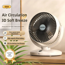 Load image into Gallery viewer, Portable 5-speed Electric Fan 90° USB Adjustable Cooling Fan Silent Adjustable Ultra Silent For Home, Desk and Office