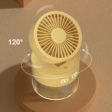 Load image into Gallery viewer, Spray Cooling Fan USB Mini Fan Desktop Turbine Foldable Cold Air Humidification Spray Fan Multifunctional Night Light