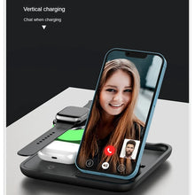 Load image into Gallery viewer, Convenient 4 In 1 Fast Wireless Charging Dock For Qi-Enabled Devices Earbuds Wireless Charger With LED Light