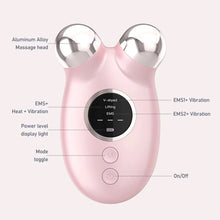 Load image into Gallery viewer, Facial Massager EMS Microcurrent Lifting Device Face Roller Anti Wrinkle V Shape Lift Chin-up Face Lift Machine Skincare Tool