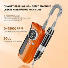 Load image into Gallery viewer, 45000RPM Nail Drill Electric Nail Sander With HD LCD Display Rechargeable Manicure Machine Electric Nail File For All Gel