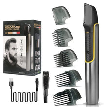 Load image into Gallery viewer, 1 Set Electric Back Shaver Razor Beard Dual-Head Women Men Body Hair Trimmer USB Rechargeable Underarm Hair Razor Remover